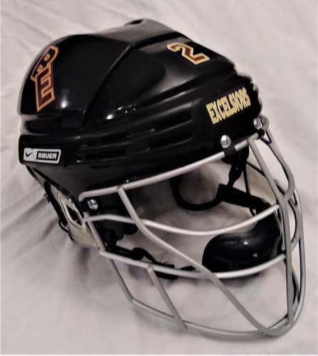 Bauer Senior H5500 Sr Helmet with Gait Cage - Brampton Excelsiors - Game Worn