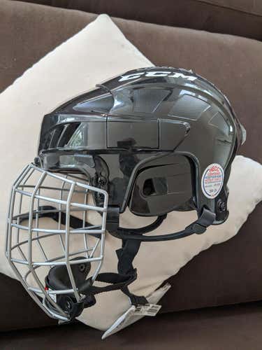 Black New Medium CCM FL40 Helmet Pro Stock