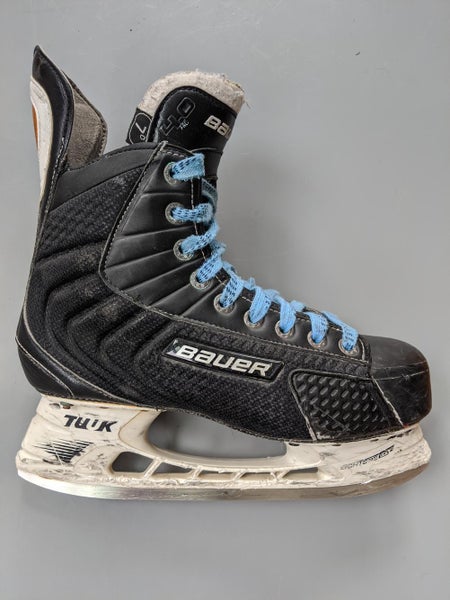Used Senior Bauer Flexlite 4.0 Hockey Skates Wide Width Pro Stock Size 7