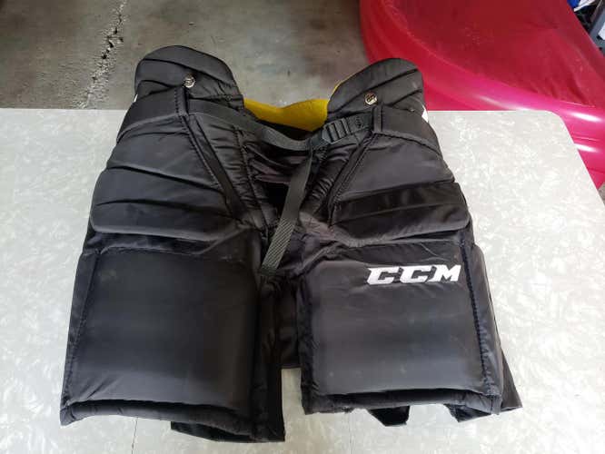 Black Used Senior Medium CCM Premier R1.9 Hockey Goalie Pants