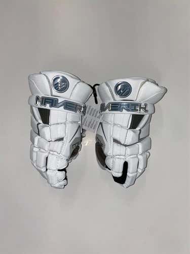 White New Player's Maverik M4 12" Lacrosse Gloves