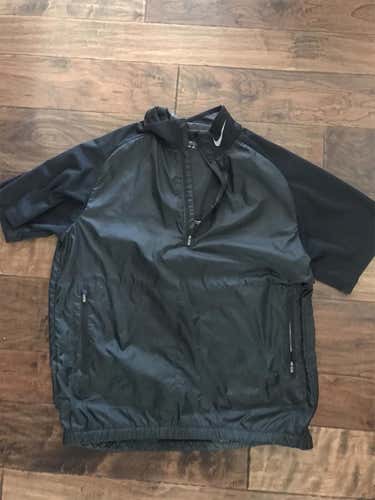 Black Men's Medium Nike Wind And Rain Short Sleeve Jacket