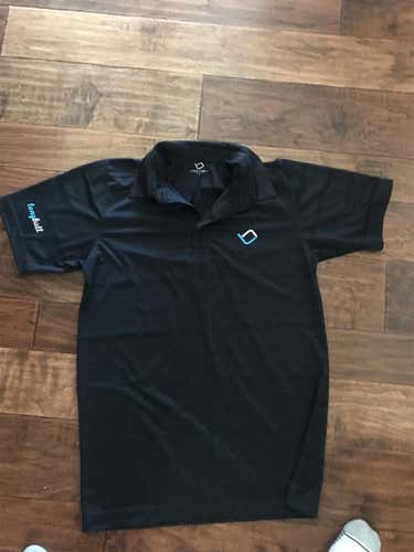 Black Men's Medium Longball Golf Polo