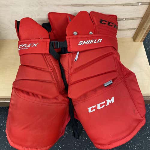 Medium CCM E-Flex Shield Pro Goal Pants, Red. Like-New Condition