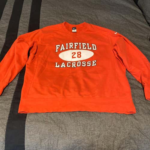 Fairfield University Team Issued #28 Red Men's XL Nike Sweatshirt
