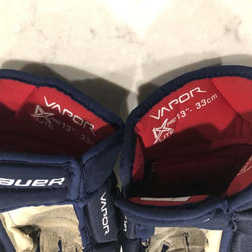 Blue Senior Bauer Vapor 1X Pro Lite 13" Gloves