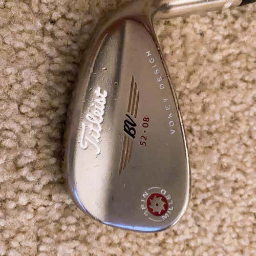 Men's Right Handed 2009 Vokey Spin Milled Chrome Stiff Flex Steel Shaft Wedge