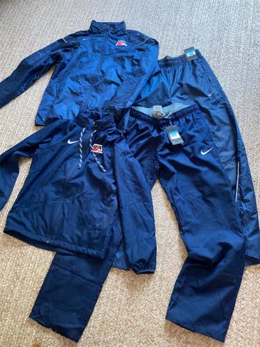USA Hockey Bundle- 2 Nike Warmup Suits
