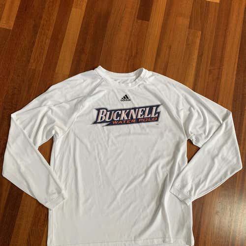Bucknell University Men’s Water Polo Team Issued White Adidas Shirt Men's Large