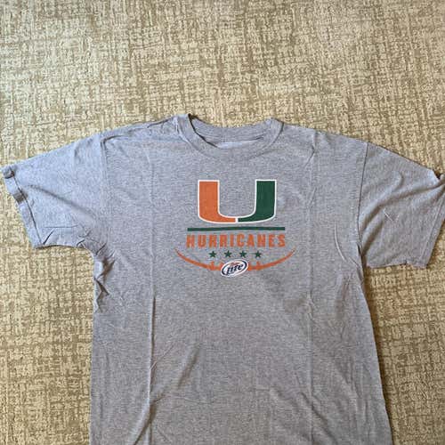 Gray Miller Light Miami Hurricanes Football Vintage T Shirt Men’s XL