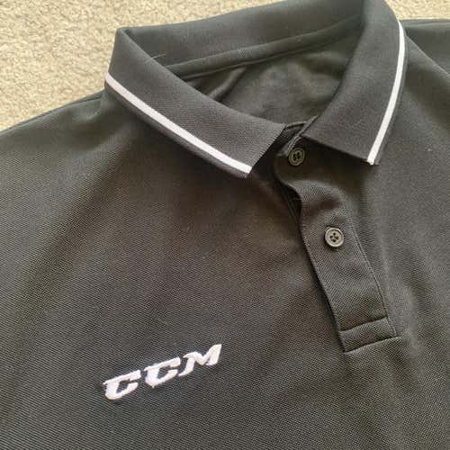Black Men's Large CCM Polo