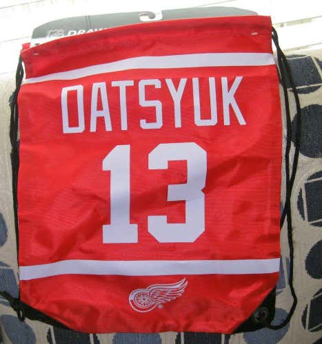 Detroit Red Wings NHL Pavel Datsyuk Name/Number Team String Backpack-Rare-NWT!