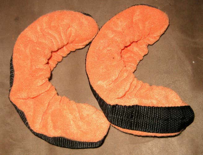 A&R Ice Hockey Figure Skate Tuff Terry Orange Blade Covers Skate Soakers