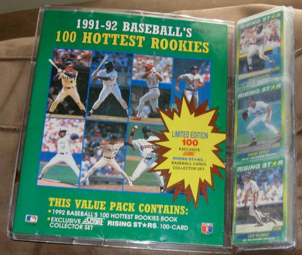 Score Baseball Cards 1991-1992 Baseball 100 Hottest Rookies Vintage Set-NWT!