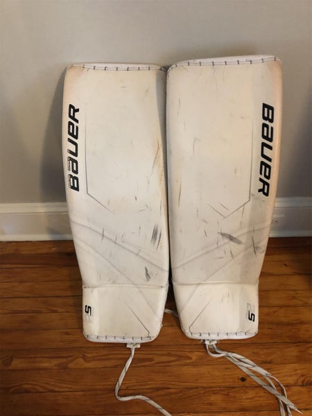 White Senior 35" Bauer Supreme 2S Pro Goalie Leg Pads