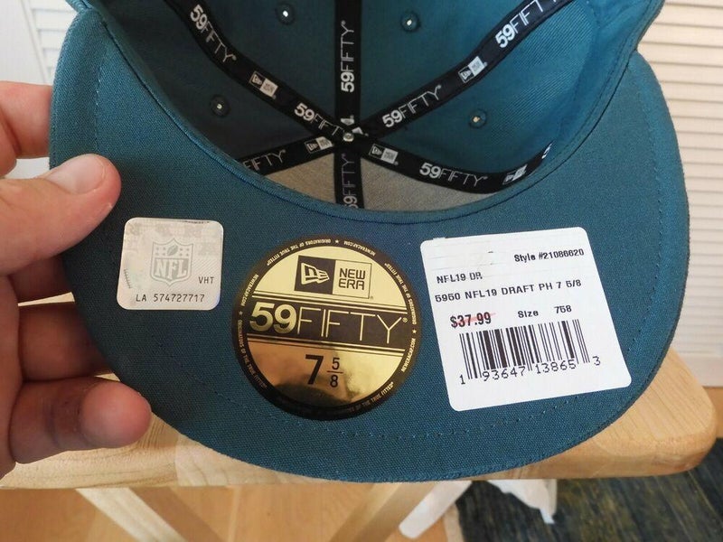 Philadelphia Eagles 2019 Draft NEW ERA 59FIFTY - Sz. 7 3/8