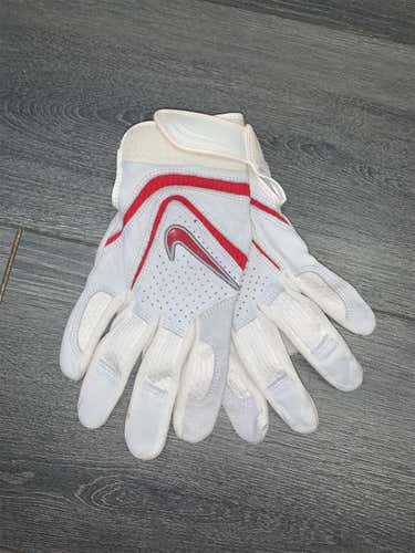 Rarely Used Red & White XL Nike Batting Gloves