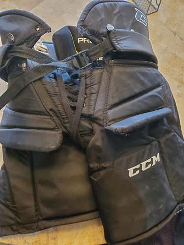 Black Used Junior Small CCM premier Hockey Goalie Pants