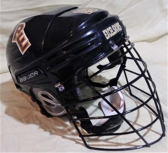Bauer Senior BHH7500 Sr Helmet w/Pro Cage - Brampton Excelsiors - Game Worn-Med