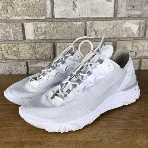 Nike React Element Mens Size 10.5 SE SU19 White Pure Platinum BQ6167-101 Worn