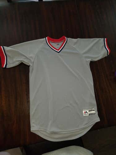 Gray New Youth Kid's Large Majestic Jersey