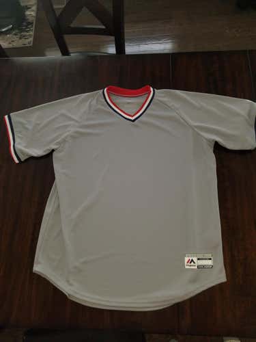 Gray New Adult Men's XL Majestic Jersey