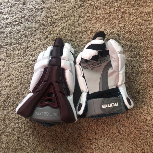 New White Maverik Rome Team Gloves Medium