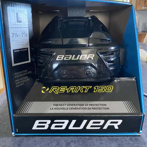 Black New Large Bauer Re-Akt 150  Helmet