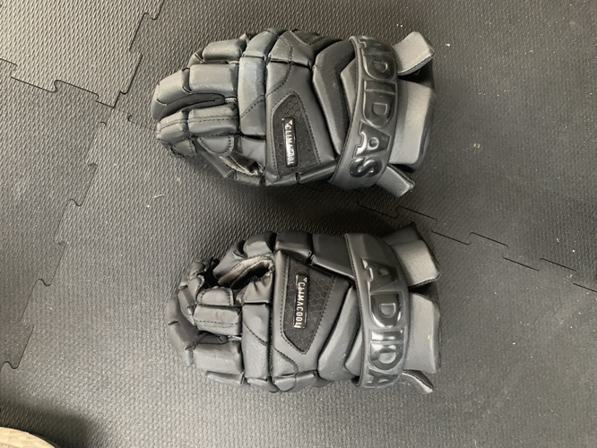 Black Used Player's Adidas Freak Lacrosse Gloves 13"