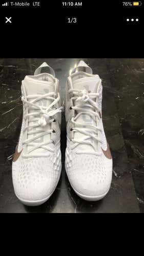 White And Rose Gold Mike Trout Cleats