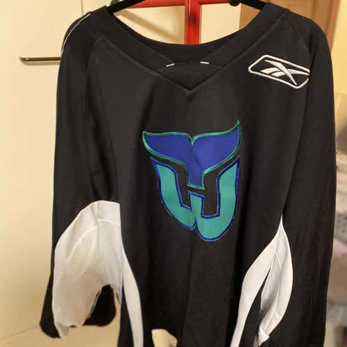 Black Men's Goalie Cut Reebok  Jersey