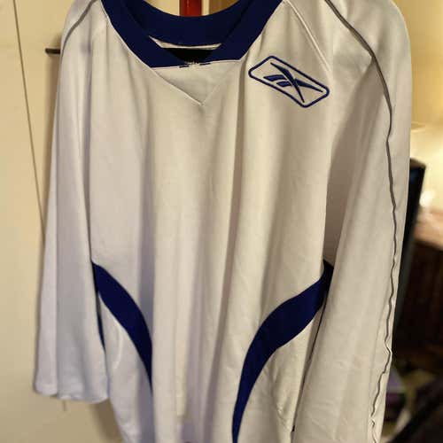 White Men's Goalie Cut Reebok Pro Stock Jersey