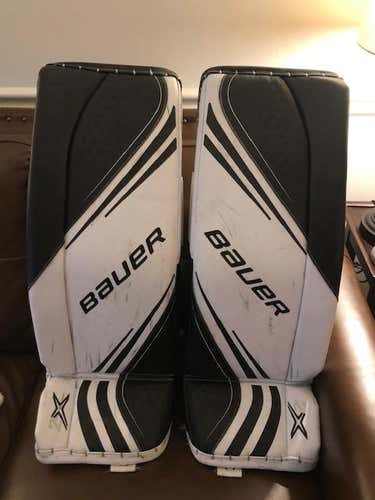 Black Used Intermediate Small Bauer Vapor 2X Goalie Leg Pads