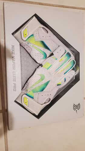 White New XL Nike Batting Gloves