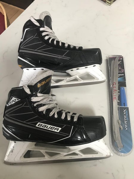 Used Senior Bauer Supreme S170 Hockey Goalie Skates Regular Width Size 8