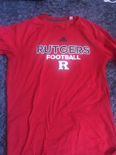 Rutgers Football Red Men's Large Adidas Shirt