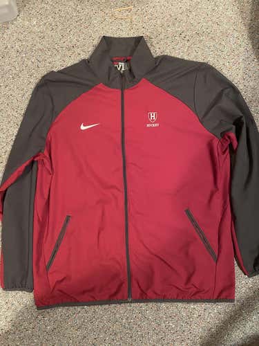 Harvard Hockey Crimson Adult Men's Large Nike Zip-Up Jacket