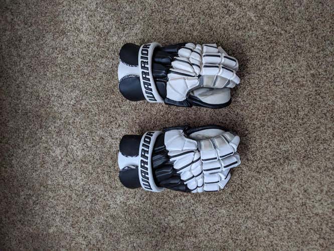 Used Goalie Warrior Regulator 2 Lacrosse Gloves 13"