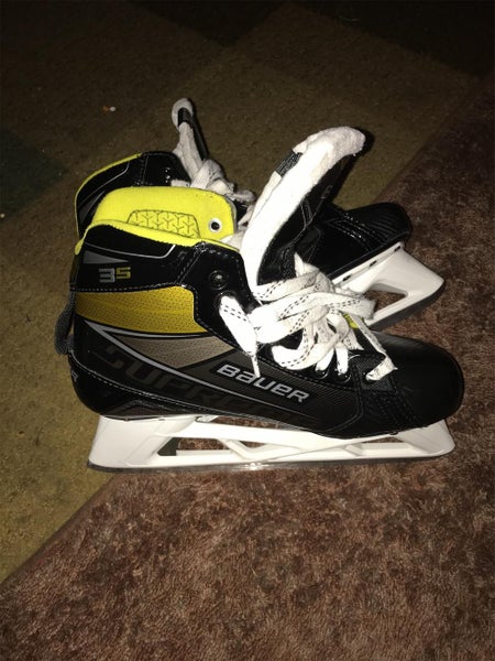 Senior Bauer Supreme 3s Regular Width Size 8.5 Hockey Goalie Skates