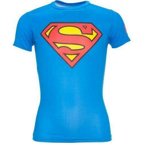 Under Armour Boys Alter Ego Fitted Compression Shirt Superman Royal 1244392-401