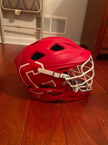 Red Game-Used Official Cornell STX Stallion 650 Helmet - Size: Large - Price Is Negotiable