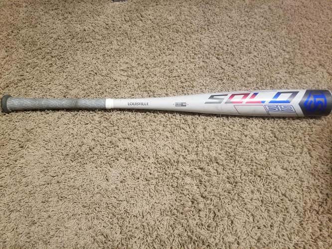 Used High School/College BBCOR Certified 2019 Louisville Slugger Alloy Solo 619 Bat (-3) 28 oz 31"