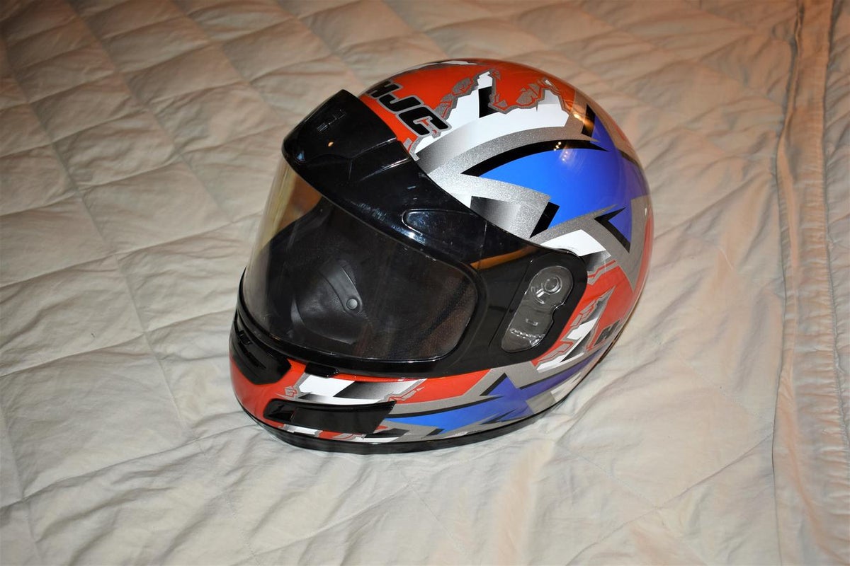 HJC CL-12 Snowmobile Helmet (SNELL/DOT), Red/White/Blue Stars, Medium