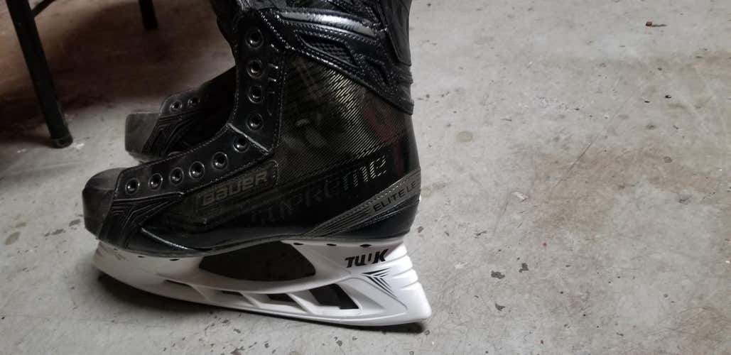 Used Senior Bauer Supreme ELITE LE Hockey Skates Regular Width Size 8