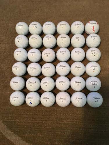 White Used Titleist Pro V1 36 Pack (3 Dozen) Balls