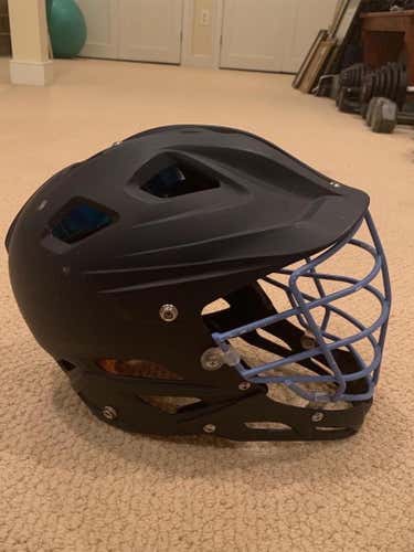 UNC:Official Team-Issued: Navy Blue Adult Player's STX Helmet (Decal Free)
