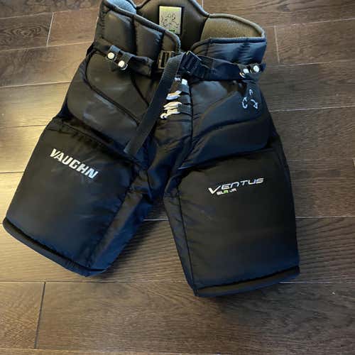 Black Junior XL Vaughn Ventus SLR Pro Carbon Hockey Goalie Pants