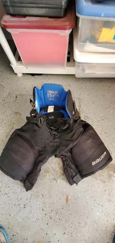 Black Used Junior Medium Bauer One75 Hockey Pants