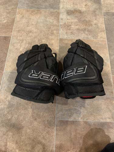 Black Senior Bauer Vapor 1X Pro Lite 14"  Gloves