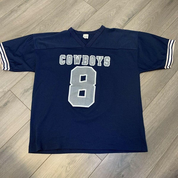 90s Dallas Cowboys Troy Aikman 8 NFL Football Jersey T-shirt 